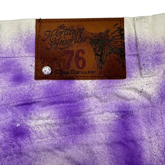 Reworked Heritage America Destroyed Denim Shorts (40) - Picture 7 of 10